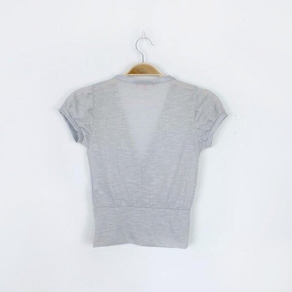 ⚡️SOLD⚡️ escada short sleeve light knit cardigan top - Picture 4 of 8